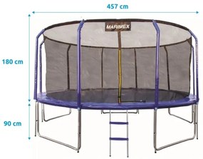 MARIMEX Trampolína s vnútornou ochrannou sieťou, 457 cm