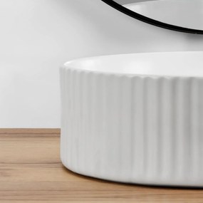 Rea Delia, umývadlo na dosku 360x360x110mm, biela lesklá, REA-U0601