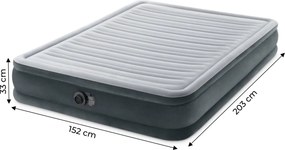 Nafukovací matrac s automatickou pumpou DELUXE III sivá