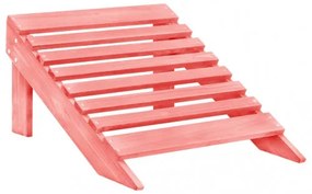 vidaXL 2-miestna záhradná stolička a taburetka Adirondack jedľový masív ružová-