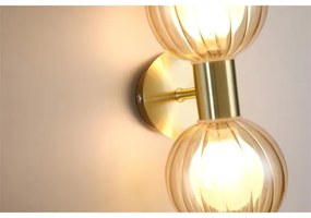 Searchlight 30507GO - Nástenné svietidlo LUMINSPHERE 2xG9/7W/230V mosadz