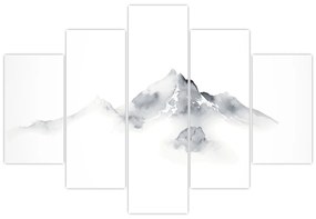 Obraz - Atramentová maľba hôr (150x105 cm)