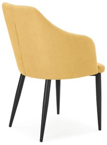 Žlté čalúnené jedálenské kreslá v súprave 2 ks Nadi – Marckeric