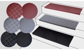 Gumený nášľap na schody, 750 x 250 mm, 1 ks, sivá