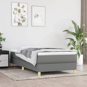 Boxspring posteľ s matracom tmavosivá 90x190 cm látka 3144136