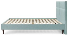 Tyrkysovomodrá dvojlôžková posteľ Bobochic Paris Elyna Dark, 160 x 200 cm