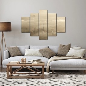 Obraz mesta v mrakoch (150x105 cm)