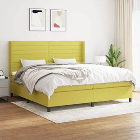 Boxspring posteľ s matracom zelená 200x200 cm látka 3131544