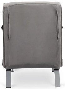 Kreslo pohovka rozkladacia PRATO sivá - vintino.sk