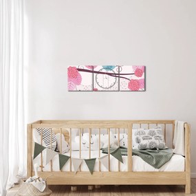 Obraz - Lásky čas (s hodinami) (90x30 cm)