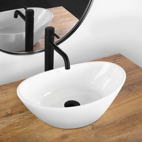 Rea Kate, umývadlo na dosku 450x270x140 mm, biela lesklá, REA-U6802