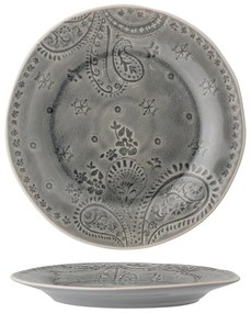 Sivý tanier z kameniny Bloomingville Rani, ø 26,5 cm
