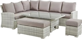 XXXLutz JEDÁLENSKÁ TERASOVÁ SÚPRAVA kov, plast, sklo, textil Ambia Garden - Online Only záhrada - 002526003501