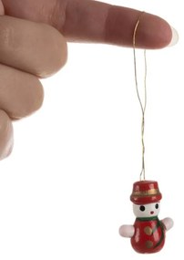 Sada vianočných drevených ozdôb RED JOY červená, 30 ks