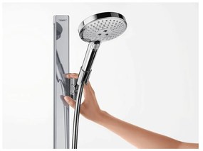 Hansgrohe Raindance Select S, sprchová sada 120 3jet so sprchovou tyčou 90 cm a miskou na mydlo, biela/chrómová, HAN-27648400