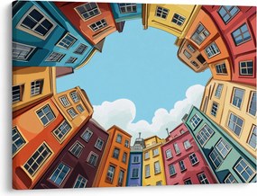 Obraz - Medzi domami (70x50 cm)