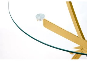 Jedálenský stôl ESTEN číry/zlatý