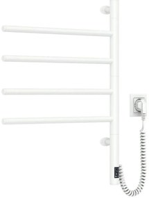 Elektrický otočný sušák na uteráky ARABESQUE 150W/230V 64,6 cm IP44 biely