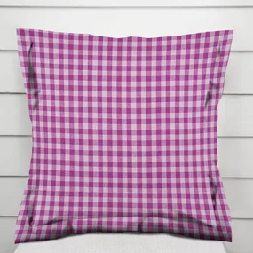 Biante Bavlnená obliečka na vankúš s lemom Olivia OL-020 Fialová kocka malá 30 x 50 cm