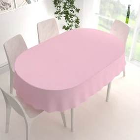 Biante Bavlnený oválny obrus Sandra SA-256 Ryža na ružovom 120x200 cm