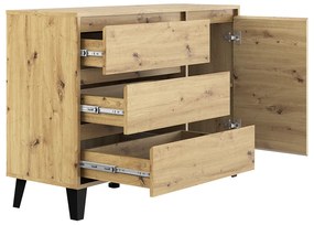 Komoda BOGAN 1D3S, dub artisan