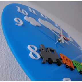 Modré Nástenné Hodiny - Praktický a Zábavný Doplnok pre Detskú Izbu I SENTOP FL-z97-BLUE-RAL5015 HEU-