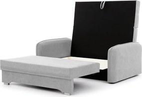 Svetlosivá ženilková rozkladacia/s úložným priestorom pohovka 155 cm Laine – ELTAP