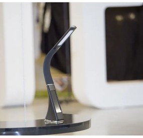 Brilagi - LED Stmievateľná stolná lampa s displejom PELLE LED/7W/230V čierna