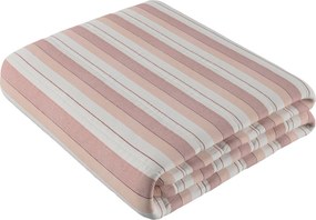 Prehoz  s pozdĺžným prešívaním farba produktu červená látka zapletaná, vzorované