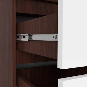 Šatníková skriňa s nadstavcom Star 90 cm wenge/biela