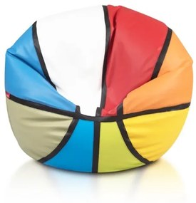 Sedací vak basketbalová farebná lopta ekokoža TiaHome