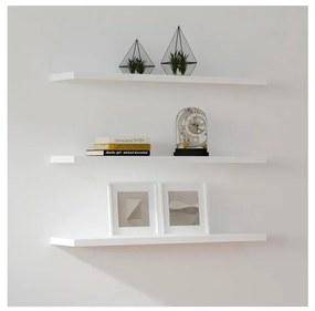 SADA 3x Nástenná polica BOSS biela