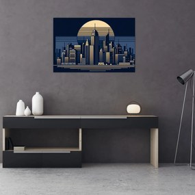 Obraz – Geometrické mesto (90x60 cm)