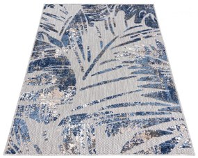Kusový koberec Palmové lístia sivomodrý 140x200cm