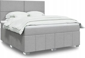 vidaXL Boxspring posteľ s matracom bledosivá 180x200 cm látka