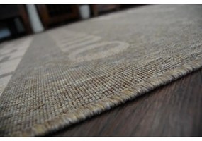 Kusový koberec Nápisy hnedý 80x150 80x150cm