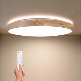 BRILAGI - LED Stmievateľné svietidlo PILANA LED/72W/230V dub/béžová pr. 80 cm + diaľkový ovládač