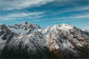 Obraz zasnežených vrcholkov, Fiordland (90x60 cm)