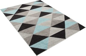 TA Koberec C945M ŠEDÁ/TURQUOIS AZURE Rozmer: 80x150 cm