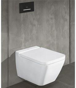VILLEROY &amp; BOCH Finion závesné WC s hlbokým splachovaním bez vnútorného okraja, 375 x 560 mm, biela alpská, s povrchom CeramicPlus, 4664R0R1