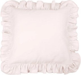 Vankúš s volánom púdrovo ružová 40x40cm