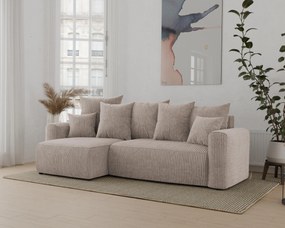 Rohová sedačka Denia (L) (svetlohnedá). Akcia -20%. Vlastná spoľahlivá doprava až k Vám domov. 1133109