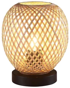 Polux Stolná lampa ZANZIBAR 1xE27/20W/230V pr. 18 cm bambus SA2177