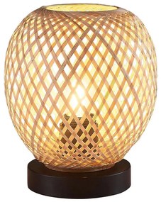 Stolná lampa ZANZIBAR 1xE27/20W/230V pr. 18 cm bambus