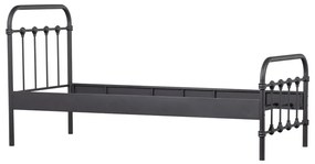 Čierna jednolôžková posteľ s roštom 90x200 cm Moos – WOOOD