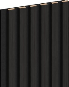 Mexen Lam-F, akustické stenové lamely 275 × 30 cm, plstený podklad 8 mm, technická dyha, eben čierny, S105-275307-3015-023
