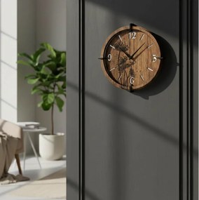 Drevené nástenné hodiny | Moderný dizajn a prírodný štý | SENTOP HDF0589-ORECH-WENGE