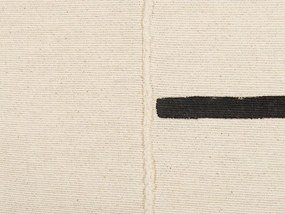 Bavlnený vankúš pruhovaný 45 x 45 cm béžová a čierna ABIES Beliani