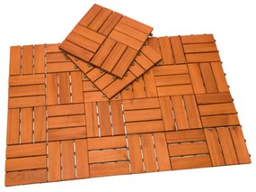 InternetovaZahrada Drevené dlaždice akácia mozaika - sada 11, 30x30cm