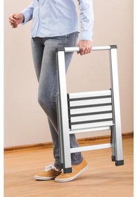 WENKO 601011100 - Stupienkový rebrík ALU-DESIGN 44x101 cm strieborná/čierna